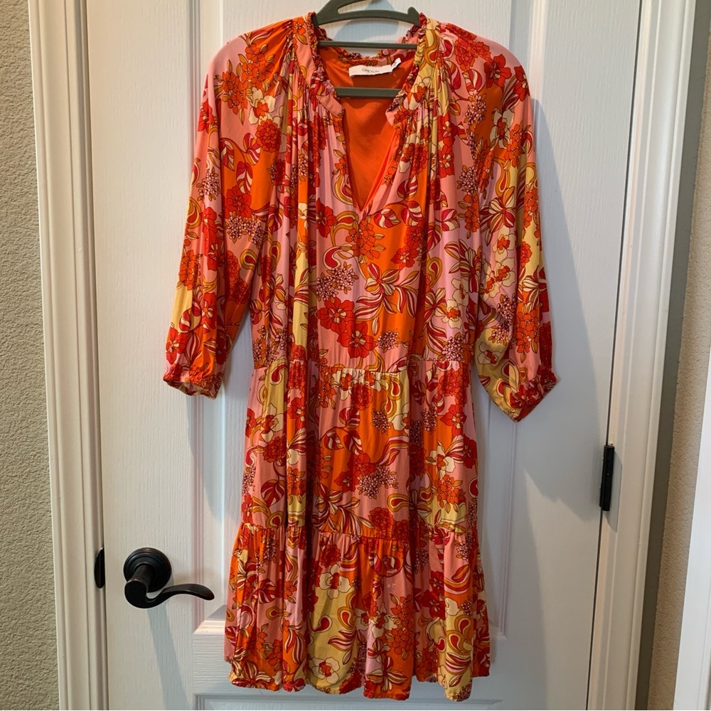 GREYLIN Multi-colored Floral Flowy Mini Dress with Pockets Medium - Picture 3 of 14